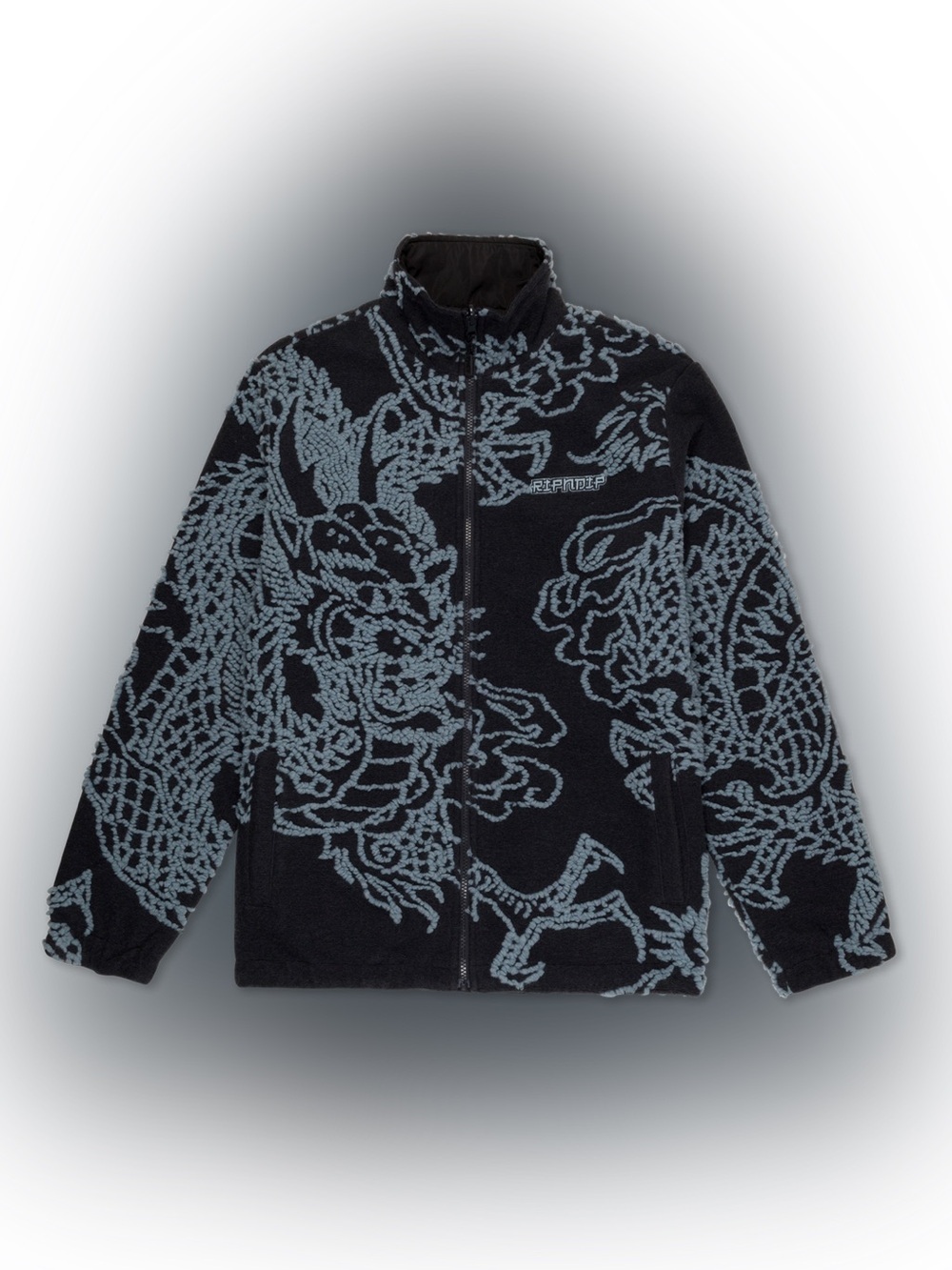 RIPNDIP HAKU REVERSIBLE JACKET (BLACK /
CHARCOAL)